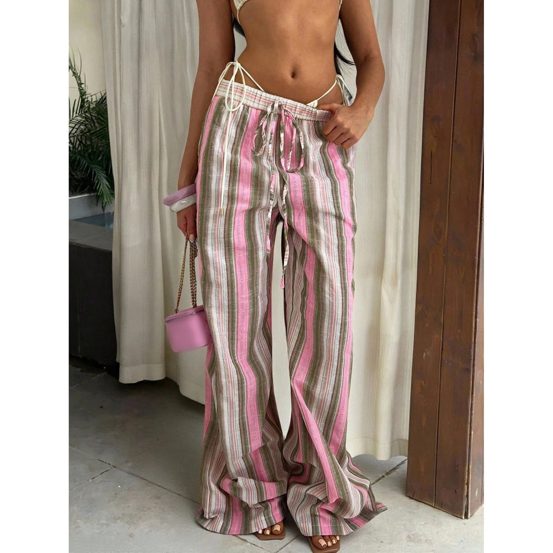 Women’s Striped Wide Leg Pants