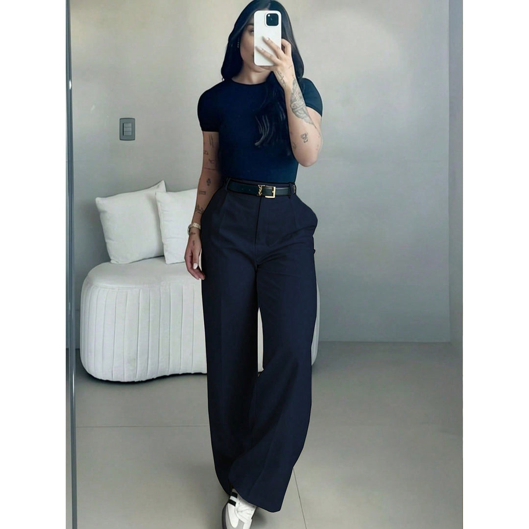 Women’s High Waisted Wide Leg Suit Pants