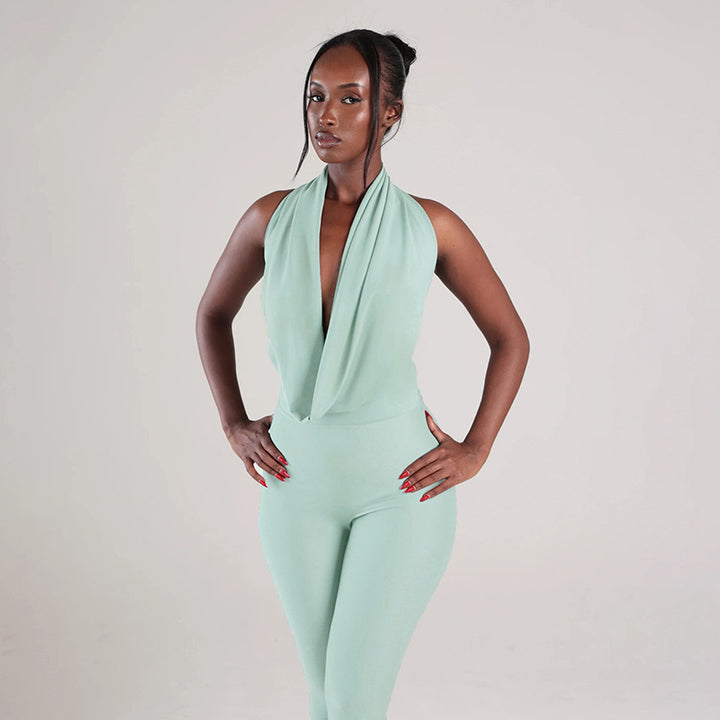 Women's Sexy Backless Sleeveless Bodycon Fit Jumpsuit