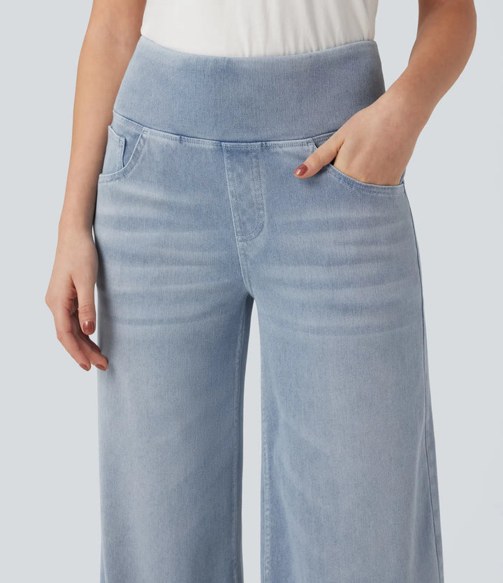 Women’s High Waisted Stretch Wide Leg Jeans