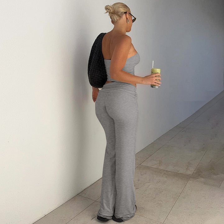 Women’s Tube Top & Flare Pants Set