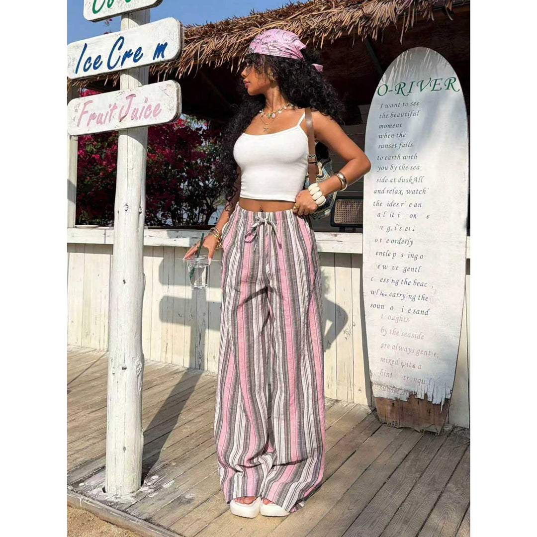 Women’s Striped Wide Leg Pants