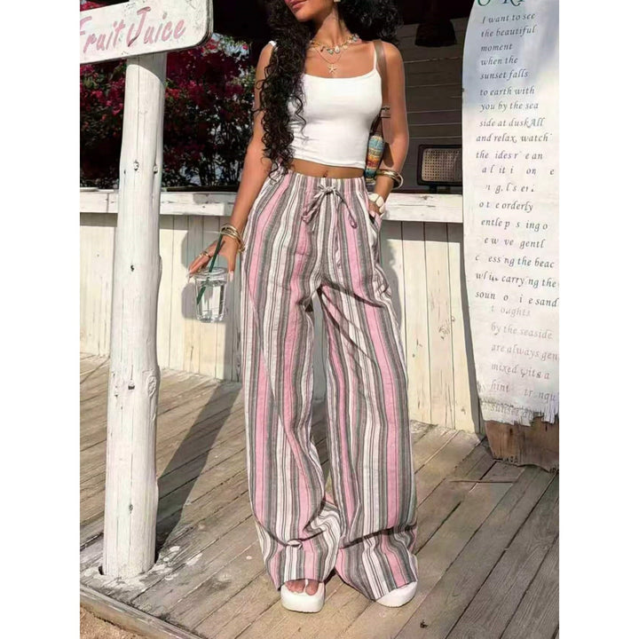 Women’s Striped Wide Leg Pants