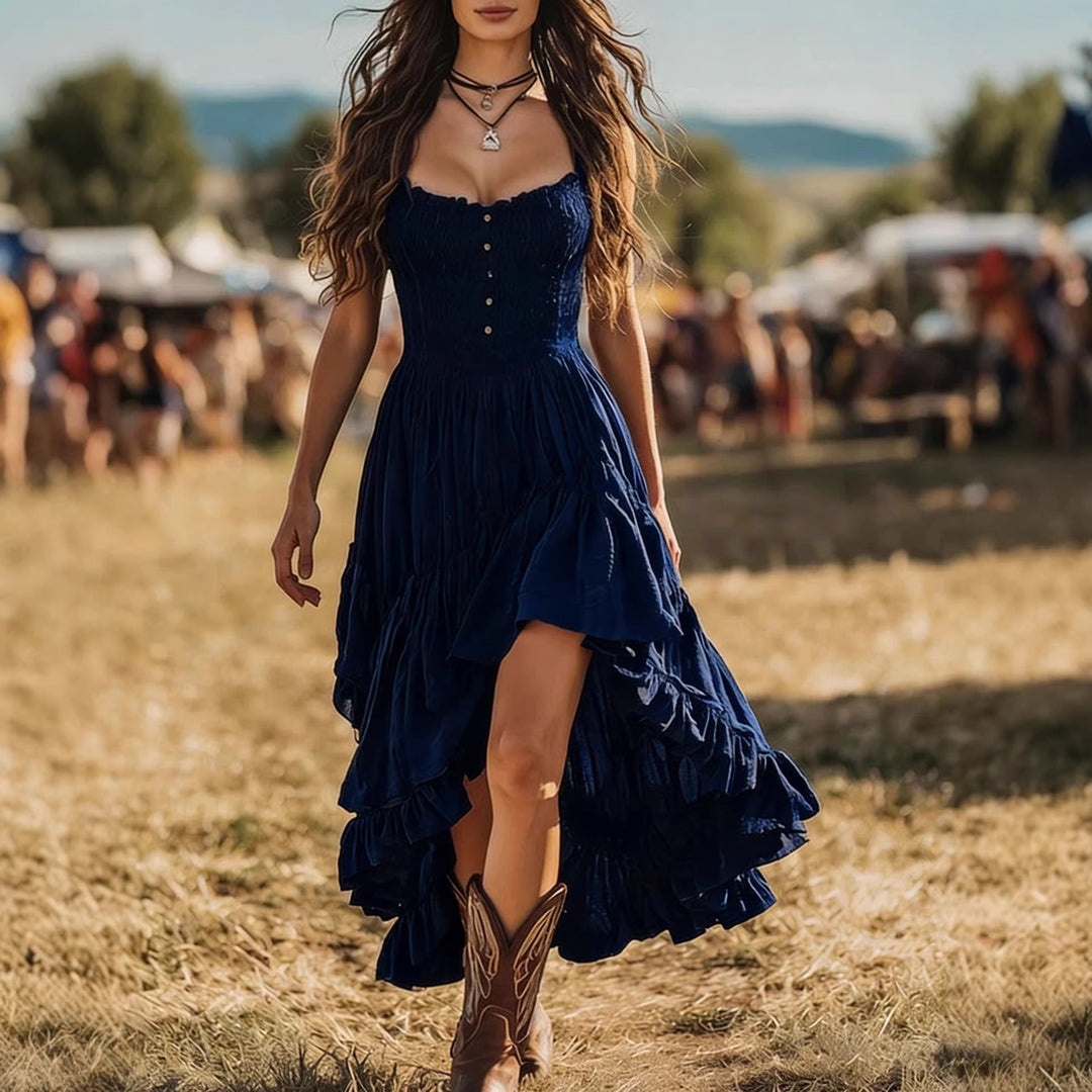 Women’s Vintage Strapless Maxi Dress