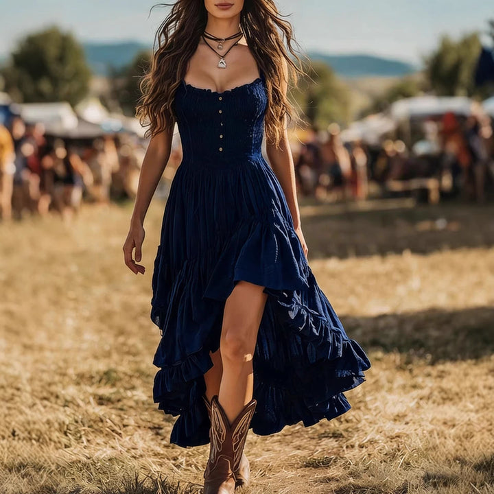 Women’s Vintage Strapless Maxi Dress