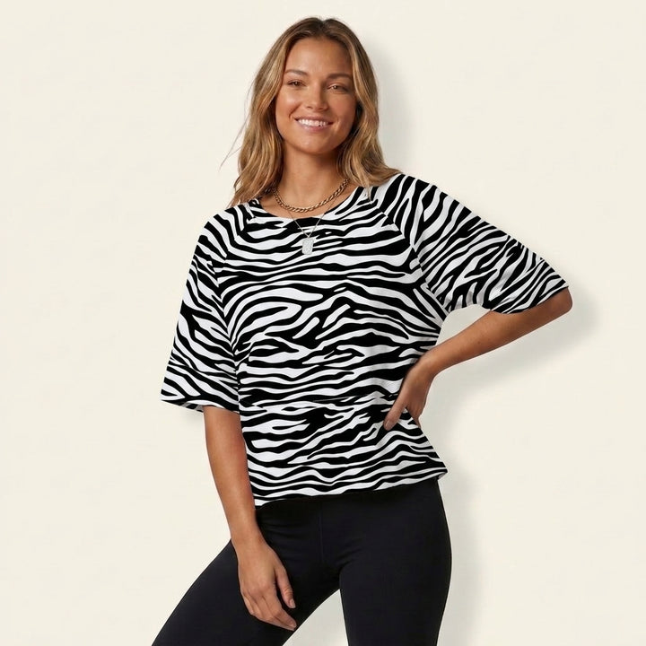 Women’s Flare Sleeve Loose Fit T-Shirt – Casual Chic Top