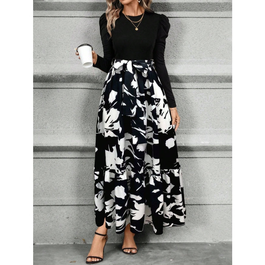 Women’s High Waisted Floral Maxi Dress