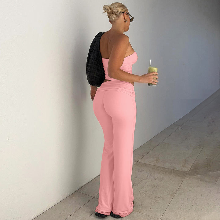 Women’s Tube Top & Flare Pants Set