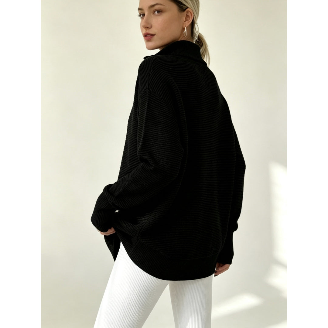 Women’s Ribbed Quarter-Zip Sweater