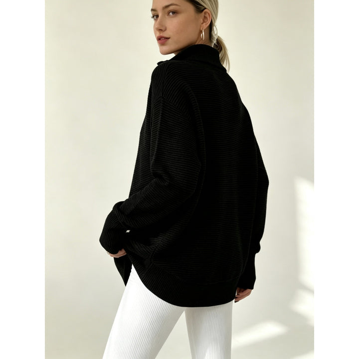 Women’s Ribbed Quarter-Zip Sweater