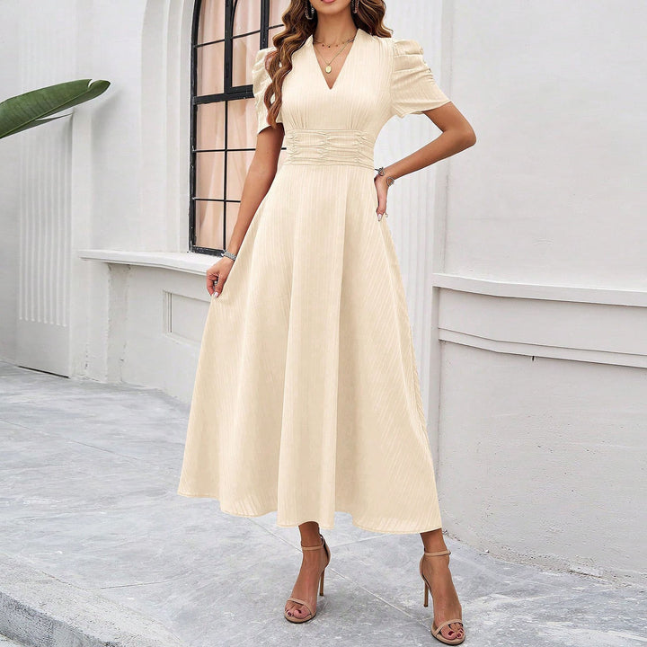 Women’s High Waist Ruched Midi Dress