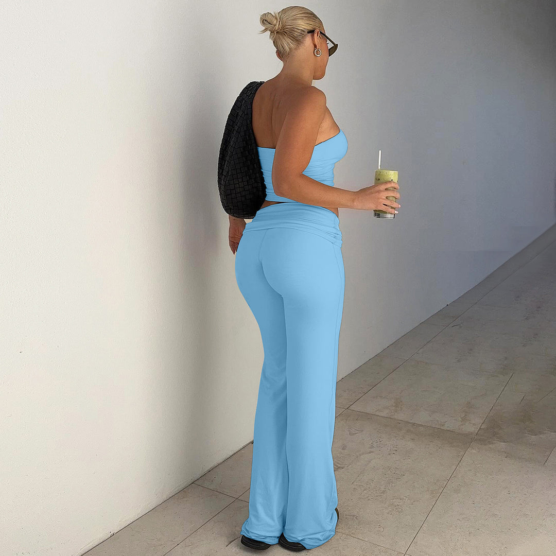 Women’s Tube Top & Flare Pants Set
