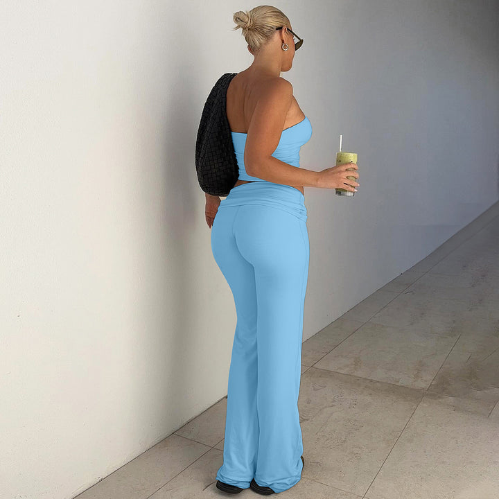 Women’s Tube Top & Flare Pants Set