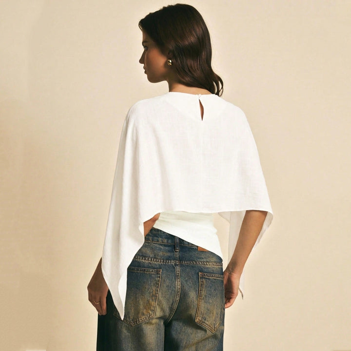 Women’s Chiffon Cape Sleeve Top