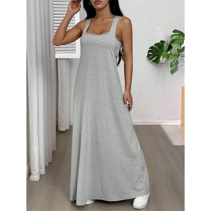 Women’s Solid Color Two Piece Maxi Dress Set