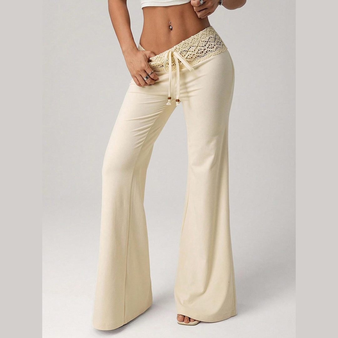 Women’s Lace Waist Flare Pants