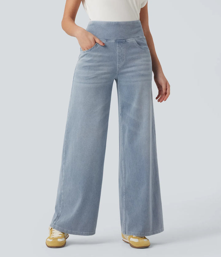 Women’s High Waisted Stretch Wide Leg Jeans