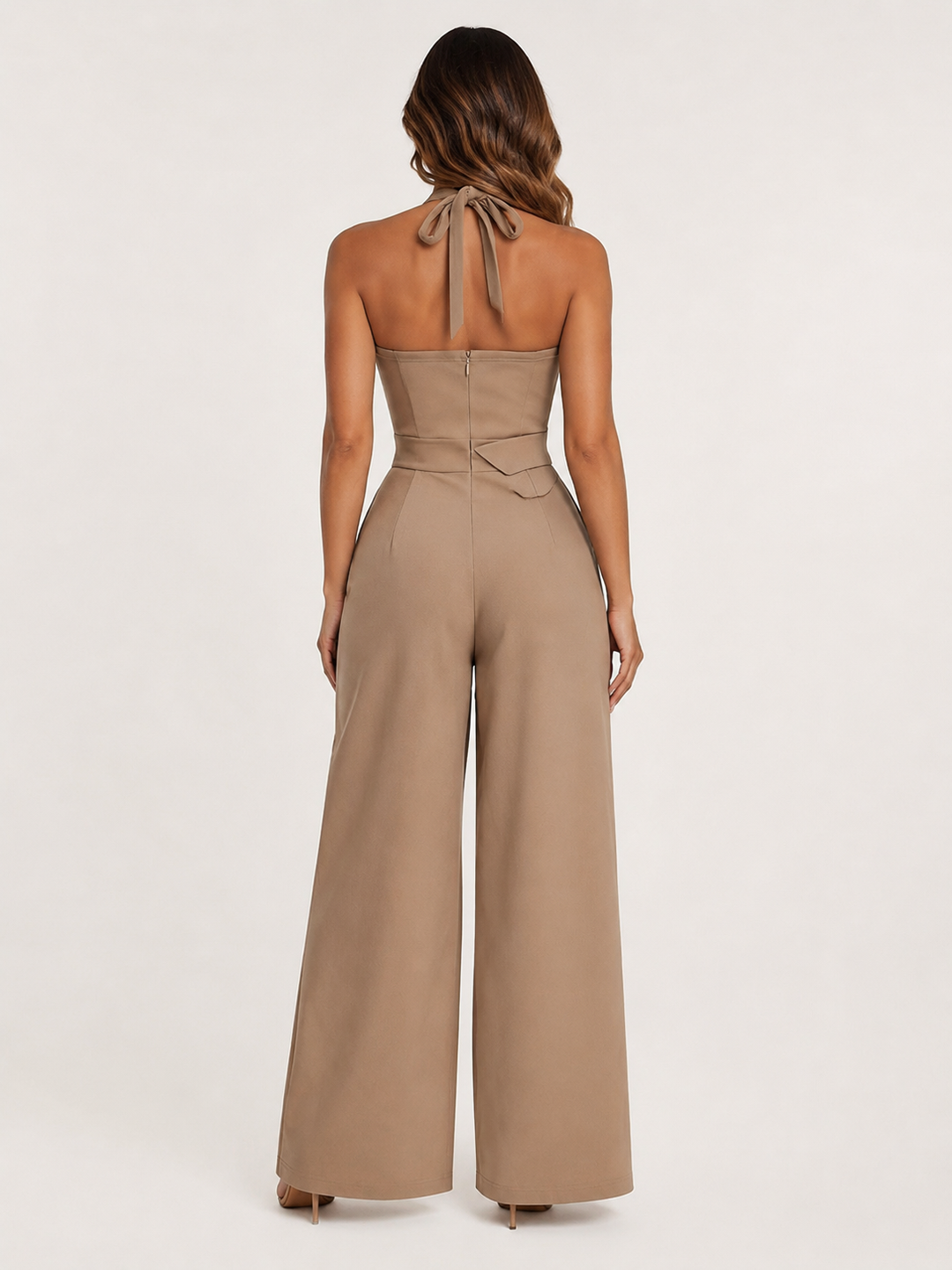 Women’s Belted Wide Leg Jumpsuit