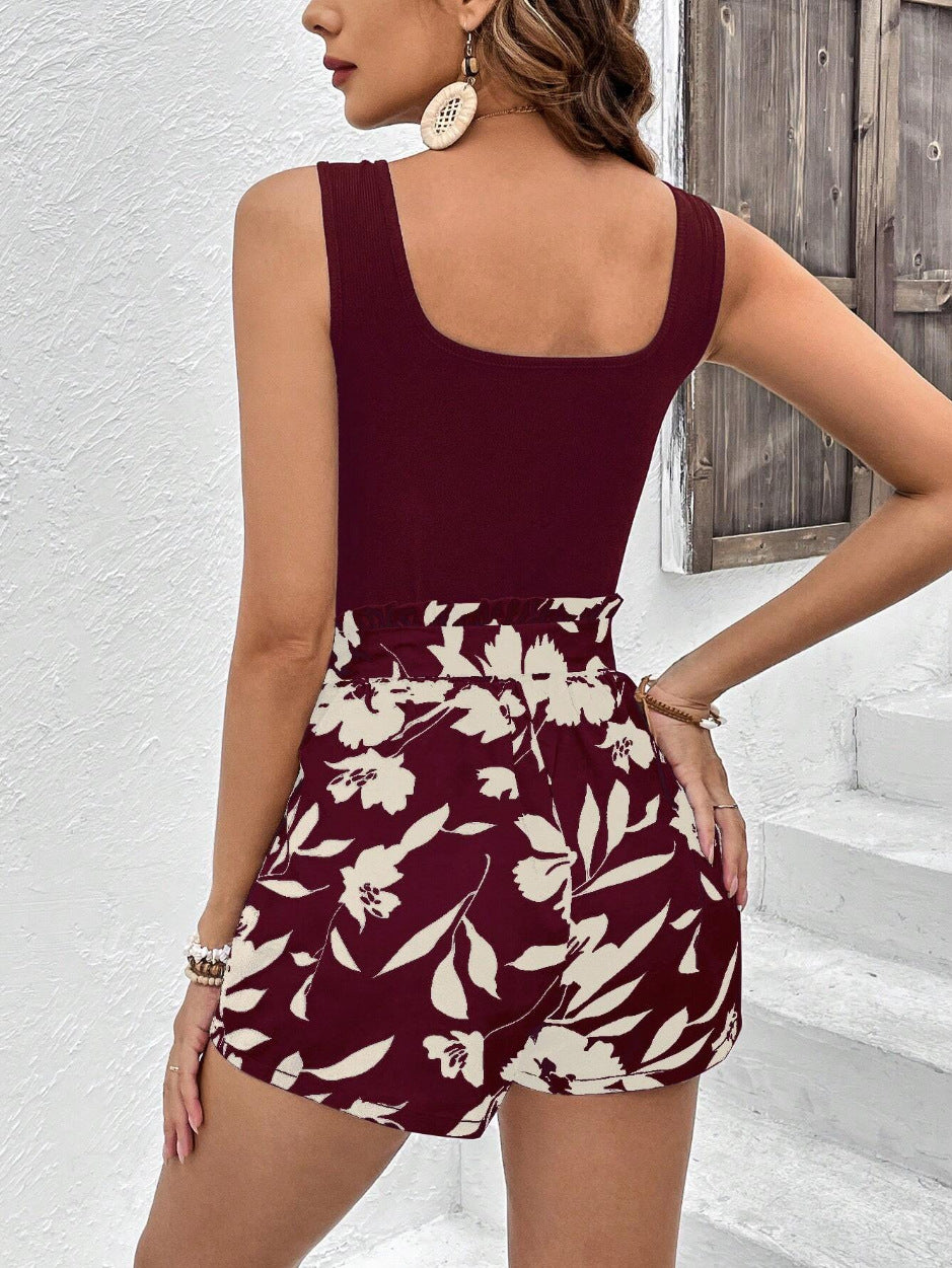 Women’s Floral Print Shorts Set