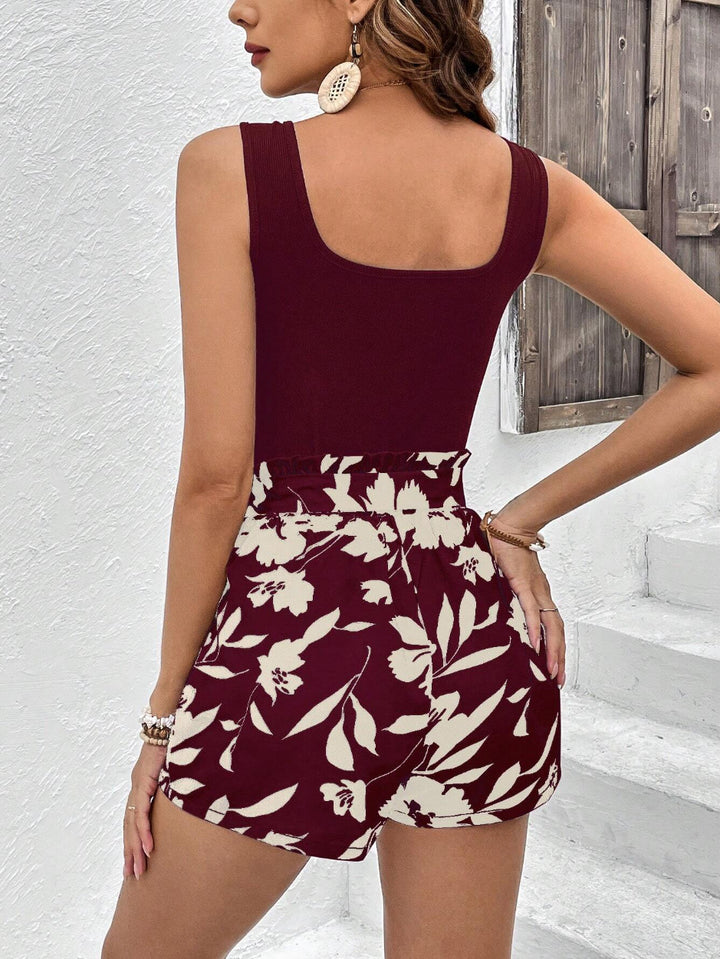 Women’s Floral Print Shorts Set