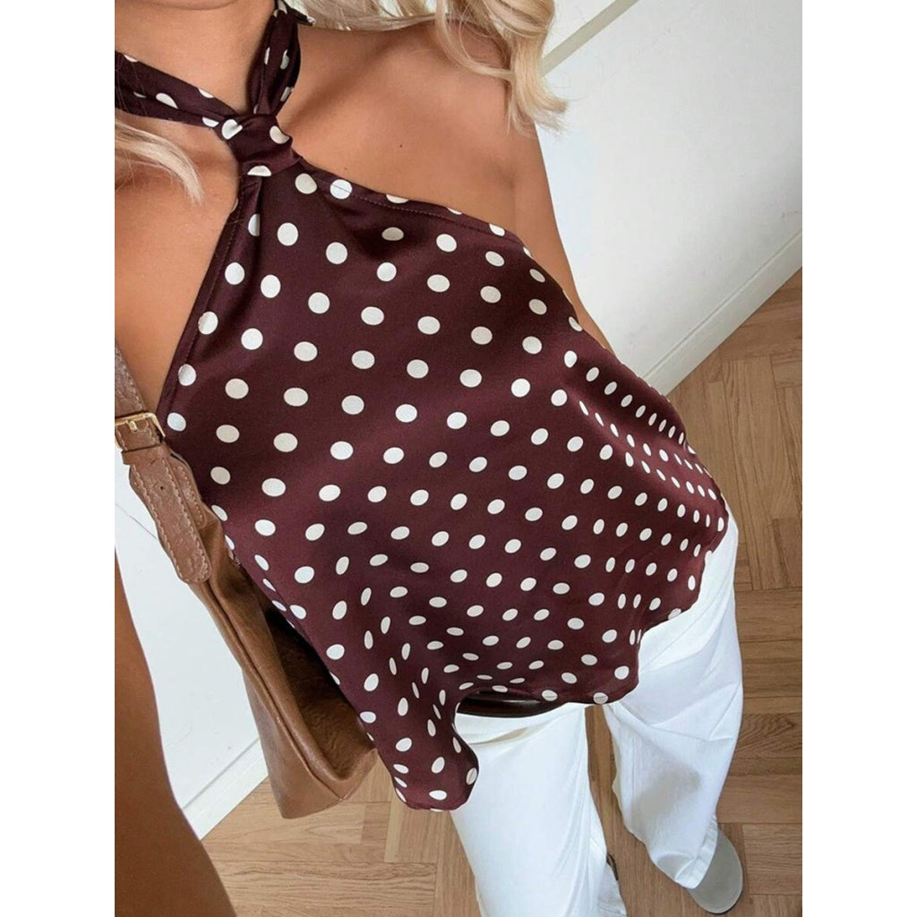 Women’s Halter Neck Open Back Cami Top