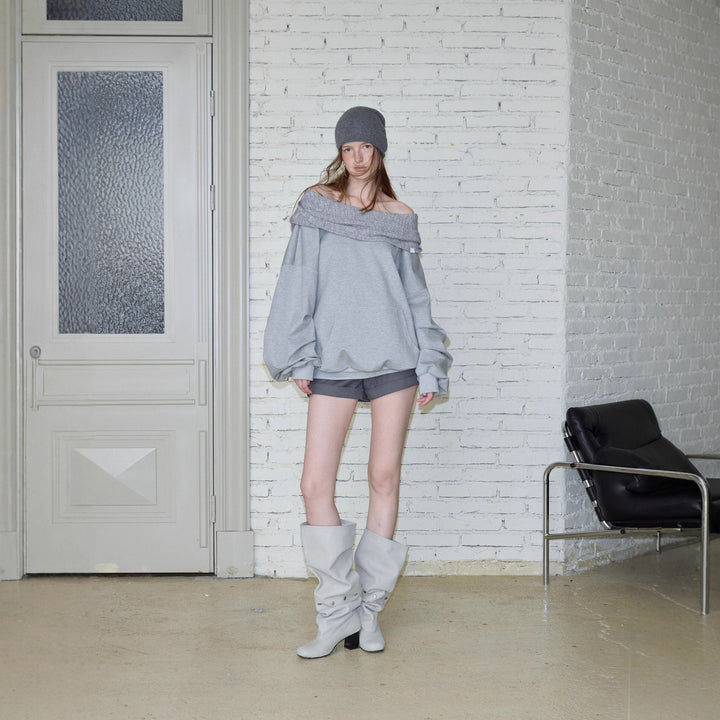 Women’s Off-Shoulder Hoodie Sweatshirt