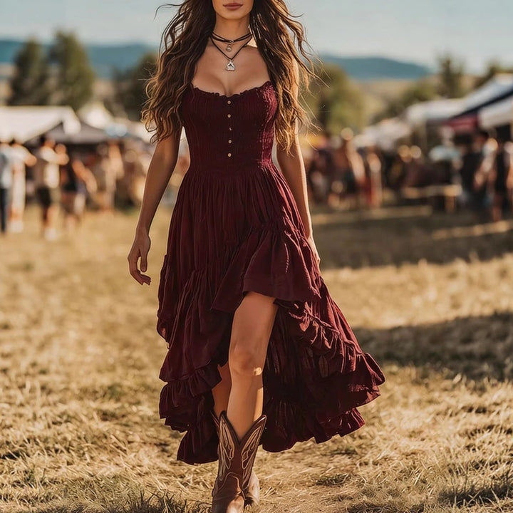 Women’s Vintage Strapless Maxi Dress