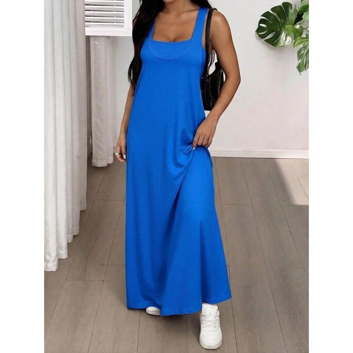 Women’s Solid Color Two Piece Maxi Dress Set