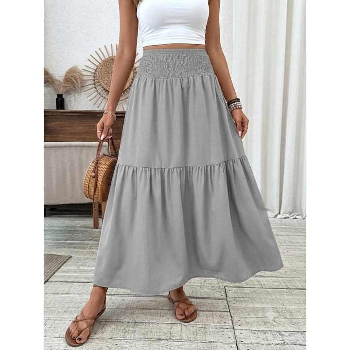 Women’s High Waisted A-Line Maxi Skirt