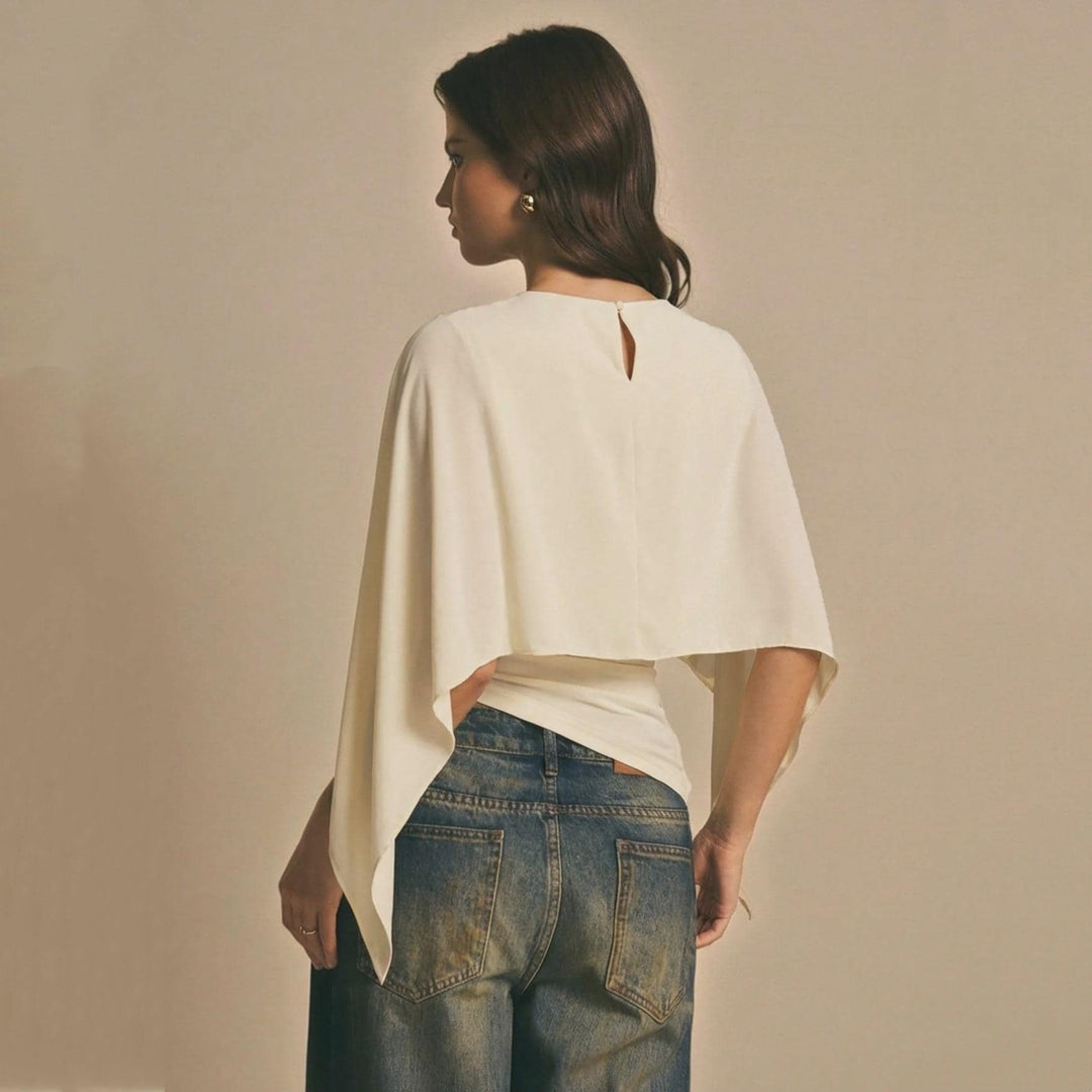 Women’s Chiffon Cape Sleeve Top