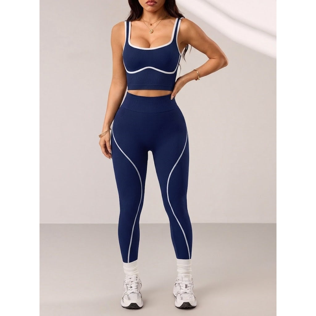 Women’s Seamless Contrast Workout Set