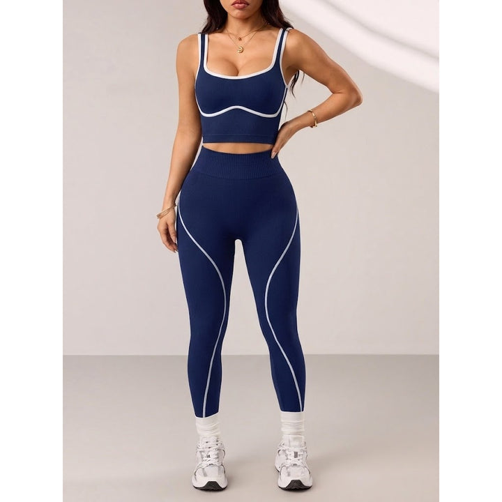 Women’s Seamless Contrast Workout Set