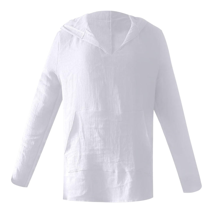 Women's Relaxed V Neck Drawstring Hooded Top