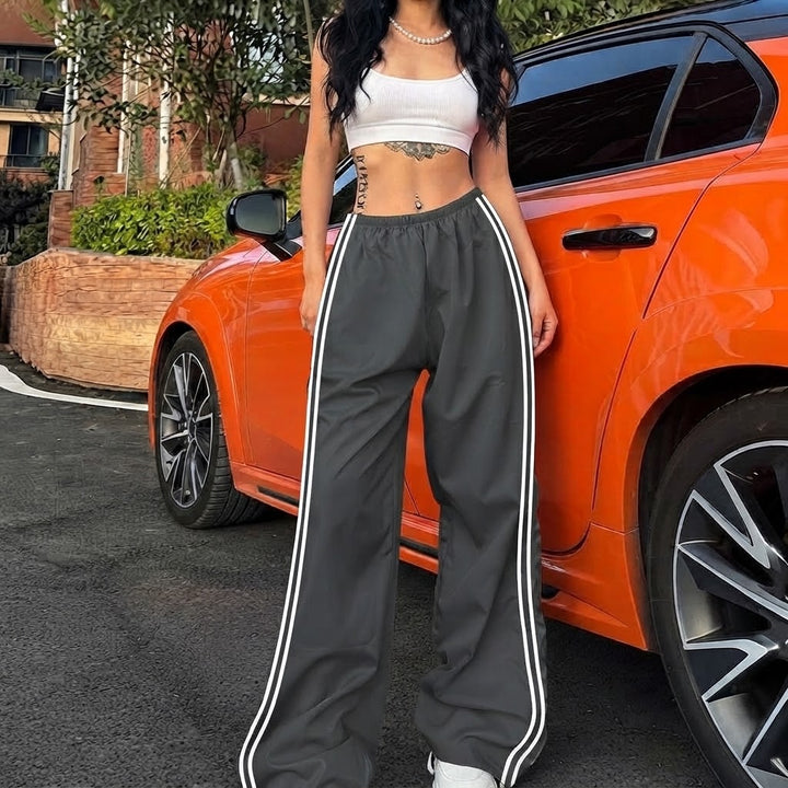 Women’s Relaxed Wide-Leg Pants with Adjustable Drawstring Hem