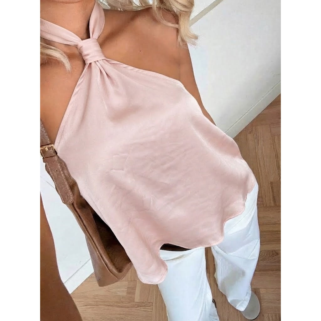 Women’s Halter Neck Open Back Cami Top