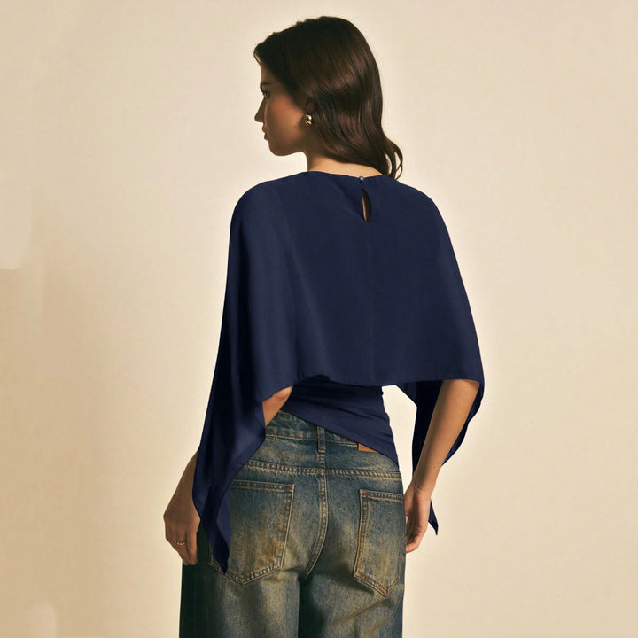 Women’s Chiffon Cape Sleeve Top