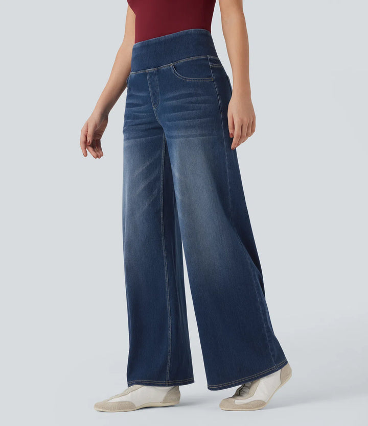 Women’s High Waisted Stretch Wide Leg Jeans