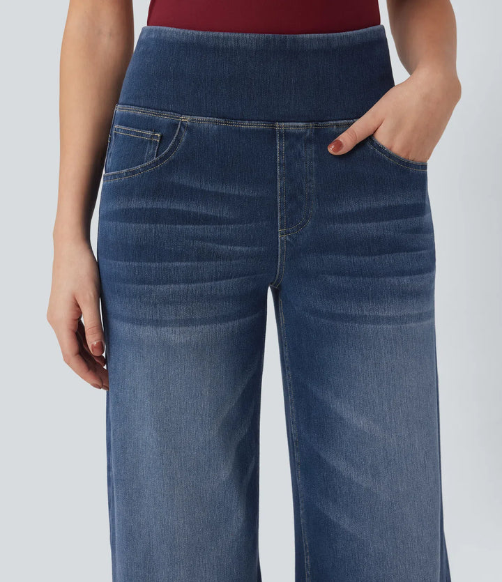 Women’s High Waisted Stretch Wide Leg Jeans