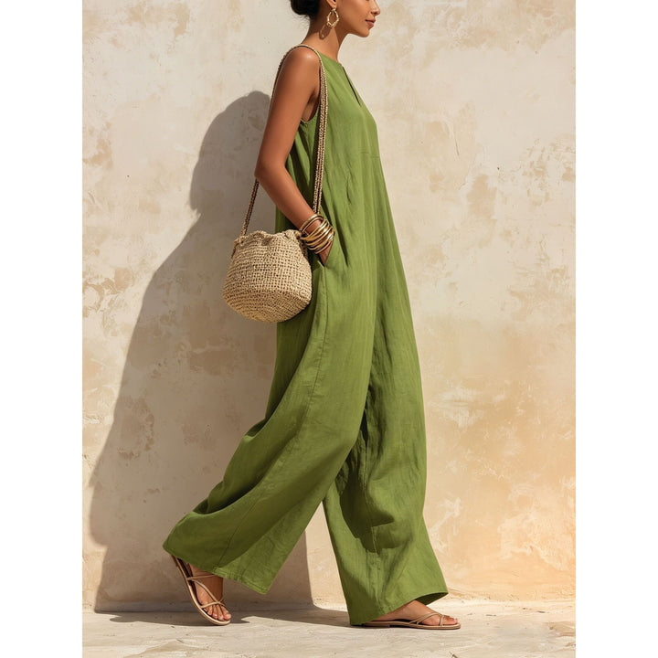 Women’s Sleeveless Wide Leg Jumpsuit