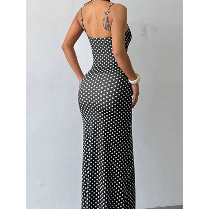 Women’s Vintage Polka Dot Mermaid Maxi Dress