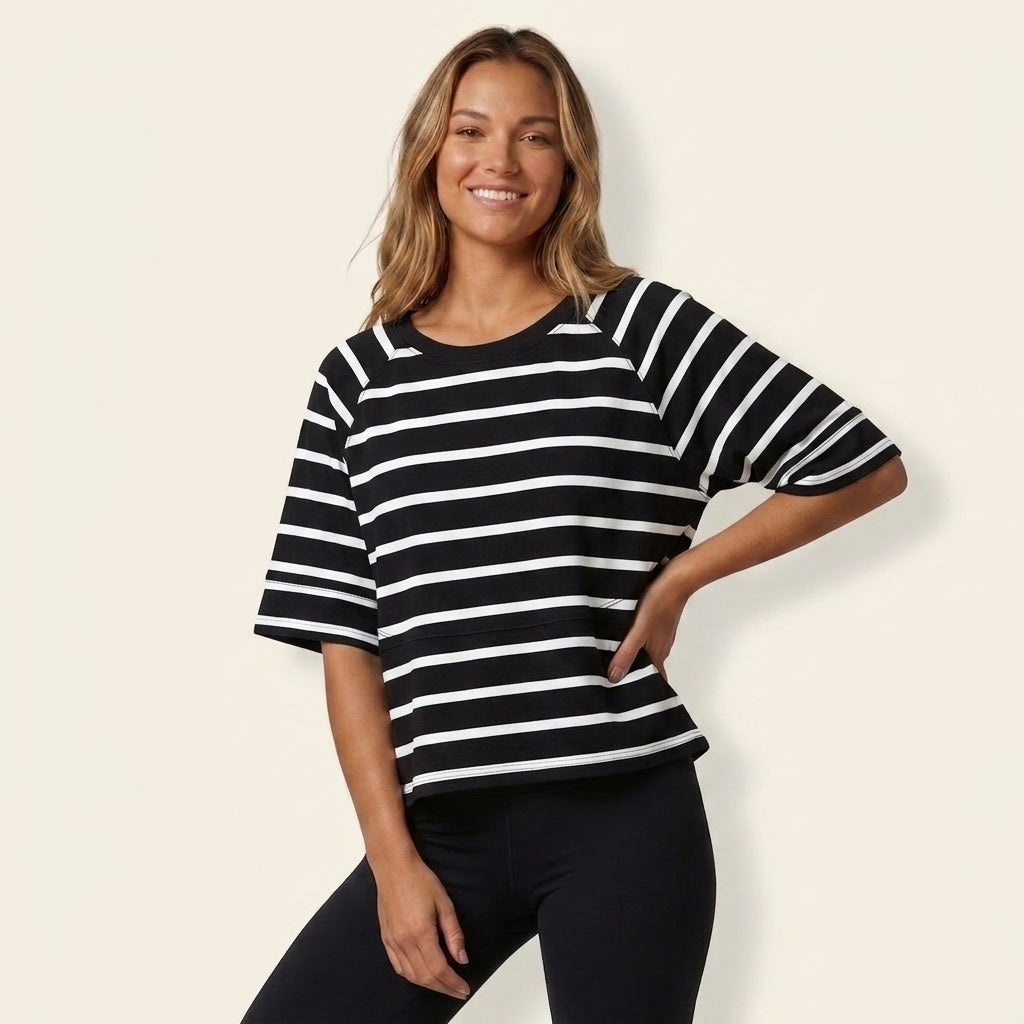 Women’s Flare Sleeve Loose Fit T-Shirt – Casual Chic Top
