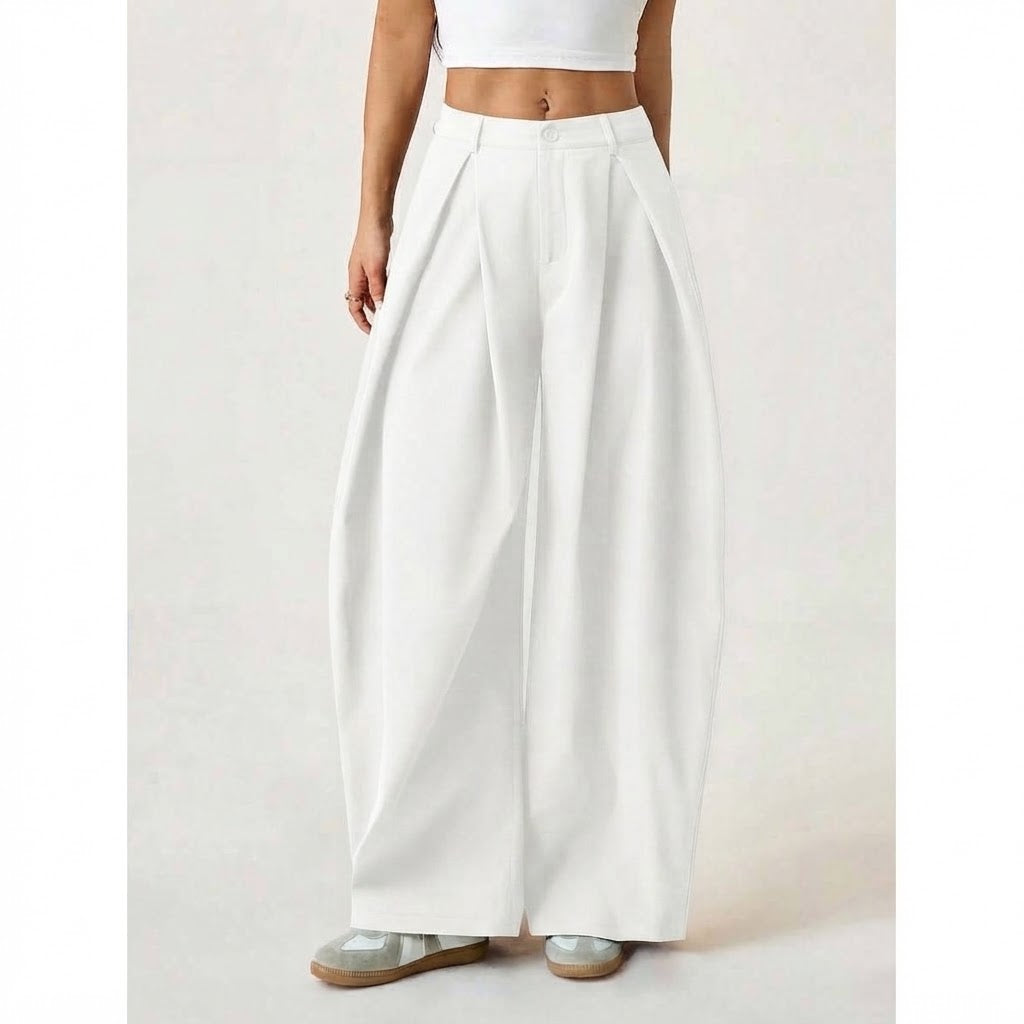 Women’s High Waisted Pleated Wide Leg Pants