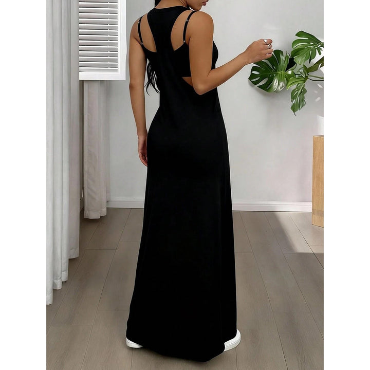 Women’s Solid Color Two Piece Maxi Dress Set