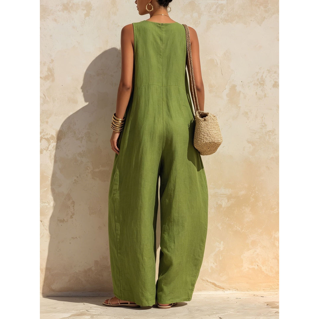 Women’s Sleeveless Wide Leg Jumpsuit