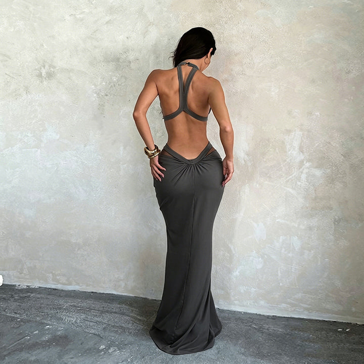 Women’s Cutout Ruched Maxi Dress