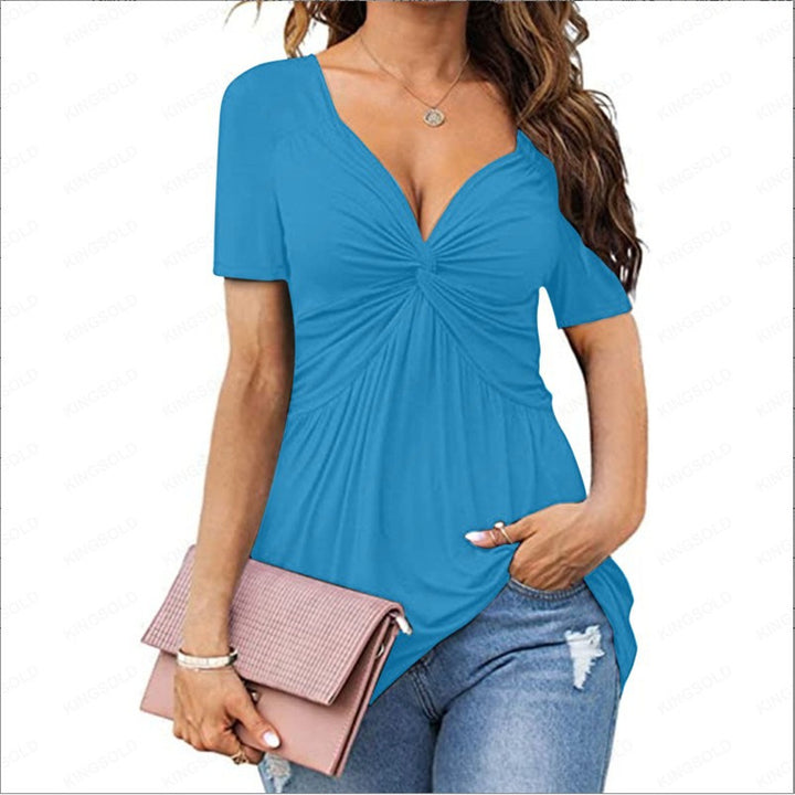 Women’s Ruched V-Neck Top