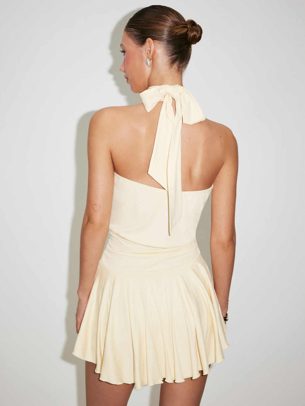 Women’s Halter Neck Ruched Mini Dress