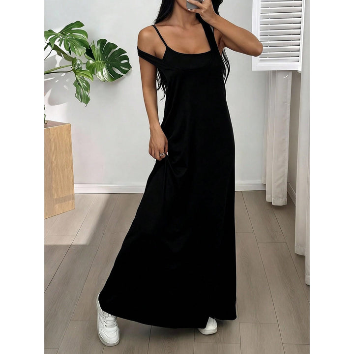 Women’s Solid Color Two Piece Maxi Dress Set