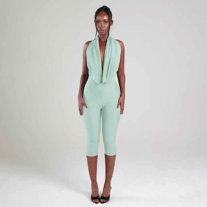 Women's Sexy Backless Sleeveless Bodycon Fit Jumpsuit