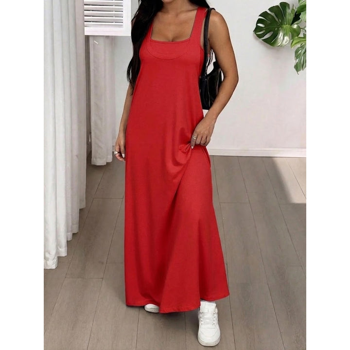 Women’s Solid Color Two Piece Maxi Dress Set